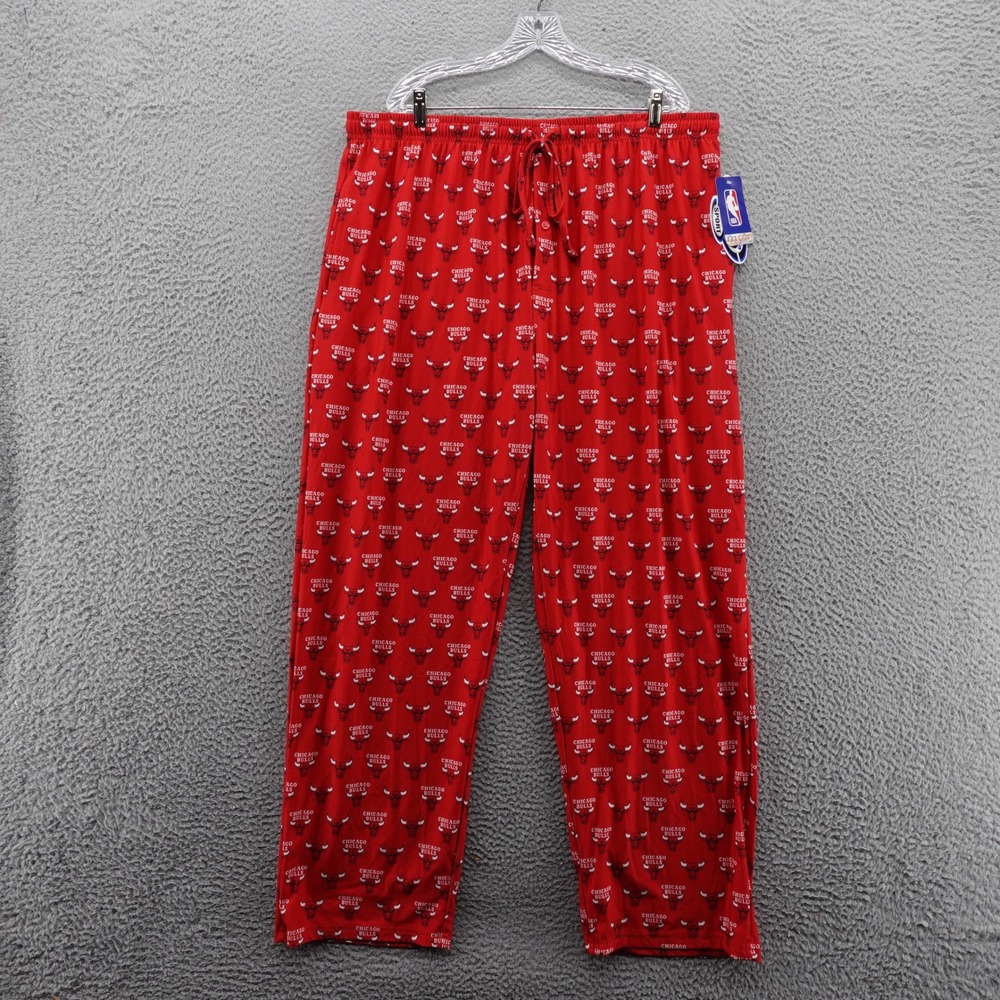 Concepts Sport Mens Chicago Bulls Pajama‎ Pants Red All Over Print 2XL NEW